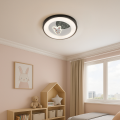Kız Çocuğu 3 Renk Kumandalı Led Çocuk Odası Avizesi(ACR-30-K PLAFONYER )